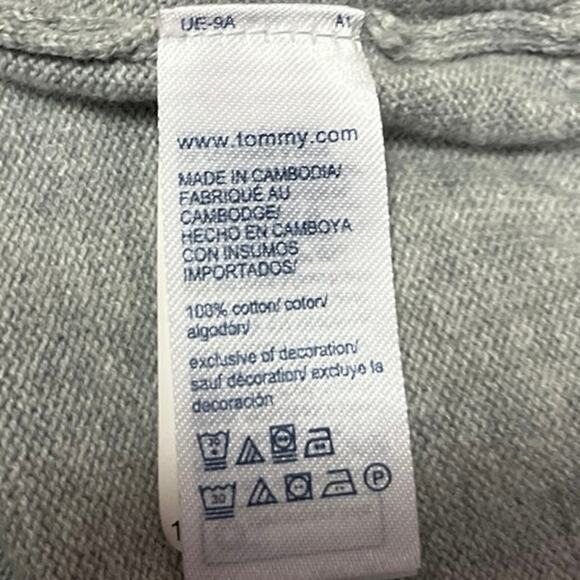 Tommy Hilfiger Men's Gray Long Sleeve 1/4 Zip High Neck Sweater Sweatshirt Top M - Picture 5 of 5